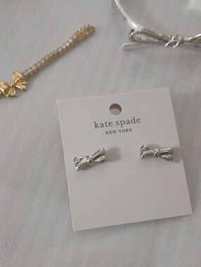 kate spade Silver Bow Knot Stud Earrings